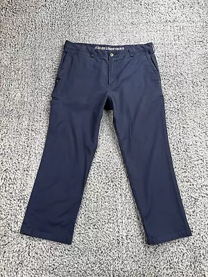 Duluth Pants Mens 38x30 Blue Flex Ballroom Khakis Pockets Mechanic Chore Dadcore • $16.64