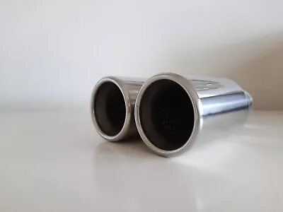 Perf Core Inside/Universal Twin Rolled Outlet Exhaust Tip ID:58MM/2.25  2*76MM • $55