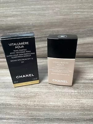 Chanel Vitalumiere Aqua Light Skin Perfecting Sunscreen Makeup - 121 - NIB • $44.99