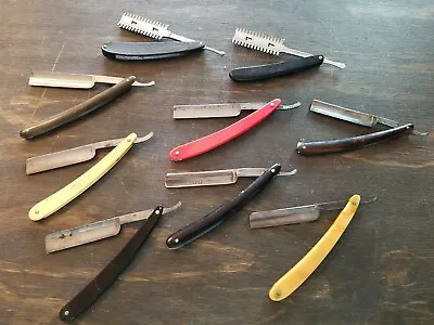 Vtg Antique Straight Razor Lot Henry's XXX Wiss Enders & More / All Good Blades • $119.99