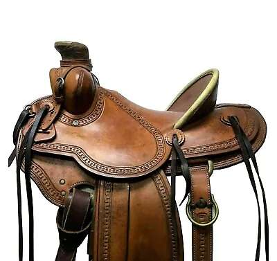 Western Saddle Roping Ranch Work Equestrian Trail Horse Wade Tree A Fork Premium • $239