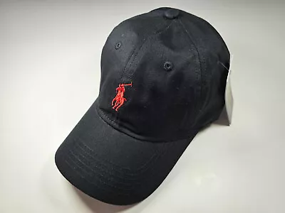 New Ralph Lauren Polo Black Red Pony Unisex Baseball Hat High Quality • $36.85