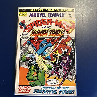 Marvel Team Up #2 Bronze Age Spider-man Human Torch Check Out Pics Nice Copy • $4.25