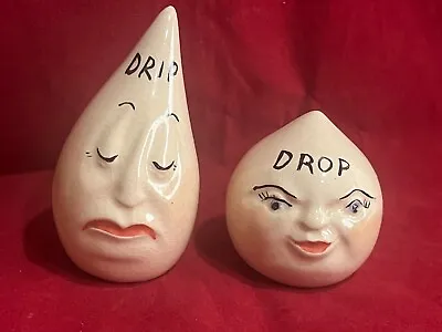 Vintage Drip And Drop Salt And Pepper Shakers  3  Tall • $33.99