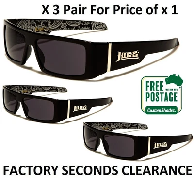 $19.95 • Buy Locs Sunglasses - Square Wrap Around Frame - Bandanna Print - FREE POST IN AUS