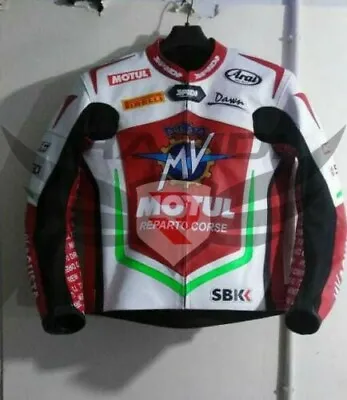 Mv Agusta Reparto Corse Motogp Motorcycle Motorbike Leather Racing Jacket • $225