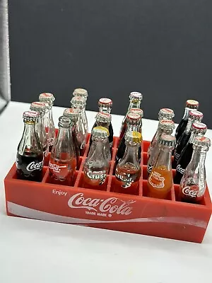 Assorted MINIATURE Coca Cola CRUSH Vintage Glass Soda Bottles W/ Crate REAL SODA • $49.99