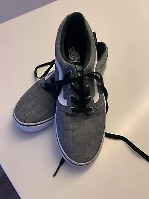 VANS Boys Canvas Casual Grey Size US5/EUR36.5 Shoes - As New • $25