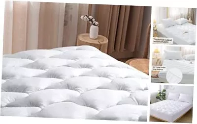  Mattress Pad Size Top Down Alternative Filling Pillowtop Mattress Topper Queen • $34.16