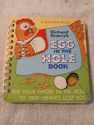 Richard Scarry's Egg In The Hole Golden Board Book Children's Vintage 1967 • $15