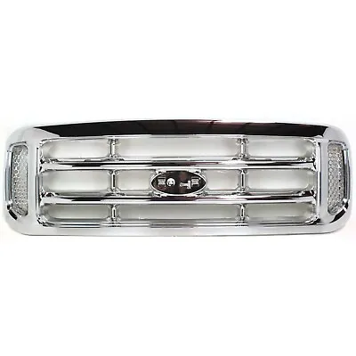 Grille For 99-2004 Ford F-250 Super Duty F-350 Super Duty Chrome Plastic • $107.50