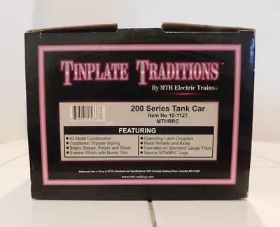 MTH Standard Gauge 200 Series MTHRRC 10-1127 Purple &Silver Tank Car • $95