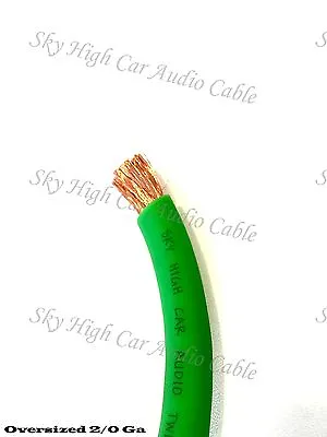 2/0 Gauge AWG LIME GREEN Power Ground Wire Sky High Car Audio Sold By The Foot  • $3.49