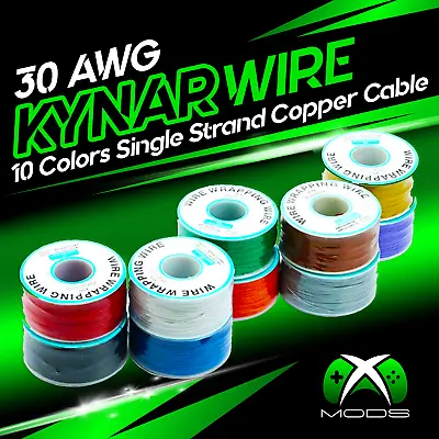 KYNAR WIRE - 30 AWG - Xbox PS4 PS5 Mod Wrapping Hook-up Copper Single Core PCB • £1.25