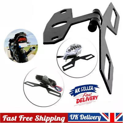 Universal Motorcycle License Number Plate Holder Tail Tidy Bracket For Honda BMW • £6.34