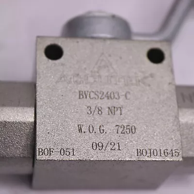 Accutek High Pressure Full Port Ball Valve Steel 3/8  FPT BVCS2403-C • $18.97