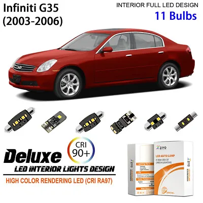 LED Interior Light Kit For Infiniti G35 2003-2006 White Dome Light Bulbs Upgrade • $20.25