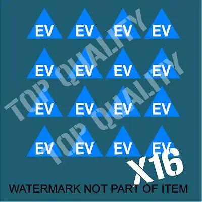 Ev Electric Vehicle Number Plate Sticker Decal X16 Garage Workshop Car Camper • $5.50