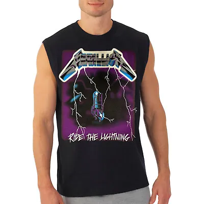 Metallica Ride The Lightning Punk Rock Band Black Muscle Shirt • $12.99