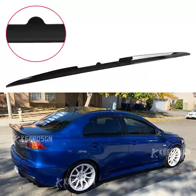 ABS Rear Trunk Wing Spoiler Splitter Gloss Black For Mitsubishi Lancer EVO 08-17 • $59.05