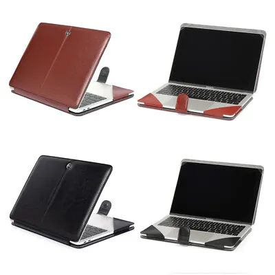 PU Leather Book BackCover Case Protector Skin For Macbook Pro Air 11 13 14 15 16 • £16.79