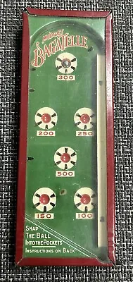 Vintage Pin Ball Table Top Game.Midget Bagatelle Works Well Nice Colors Made USA • $33