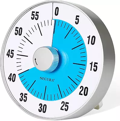 Secura 7.5-Inch Oversize Visual Countdown Timer 60-Minute Kitchen Timer | Time • $24.01