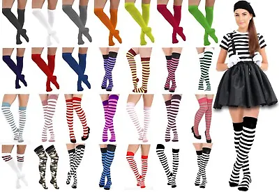 Deluxe Quality Cotton Over The Knee Thigh High Socks - 50+ Styles To Choose From • £2.99