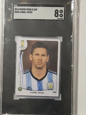2014 Panini FIFA World Cup Soccer Stickers #430 Lionel Messi SGC 8.5 NM MT • $34.95