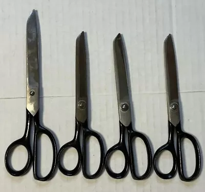 4 Pair Vintage Scissors Sewing Dressmaker Bundle Shears Taylor Cross Stitch • $27