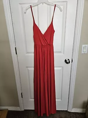 Asos Womens Red Spaghetti Strap Crisscross Front Maxi Dress Size 0 New With Tags • $14.99