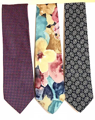 Lot Of 3 Roundtree & Yorke Jourdan Gucci Silk Dress Suit Ties • $9.99