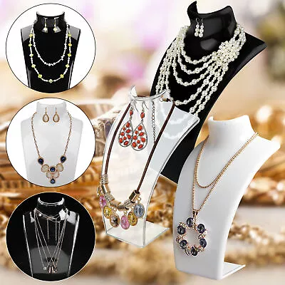 Acrylic Necklace Pendant Display Bust Mannequin Jewelry Display Stand Show Shelf • $8.48