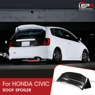 For 02-05 Honda Civic EP3 Type MUG Carbon & FRP Hatchback Roof Wing Spoiler Kit • $638