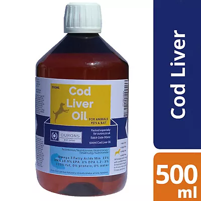 Cod Liver Oil For Animals - Dogs Horses Etc - Pure Veterinary Grade 500ml • £12.99