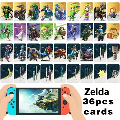 $23.99 • Buy 36 Pcs/set Game Zelda Breath Of The Wild Amiibo NFC Tag Game Cards For Switch