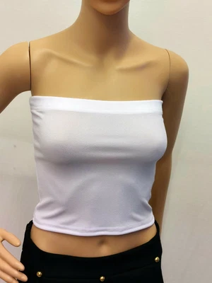 £5.49 • Buy Ladies Girls Boob Tube Top Strapless Stretch Bra Bandeau Lingerie Size 6 To 20