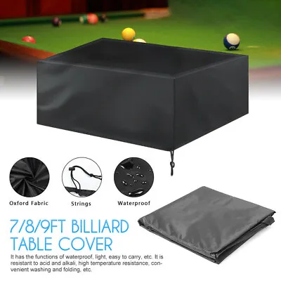 Outdoor Billiard Table Cover Protector Pool Snooker Waterproof Dust Cap 7 8 9ft • $35.14