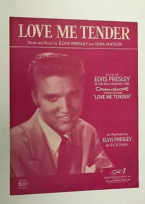 Elvis Presley Sheet Music  Love Me Tender   1956 -- Rare! • $12