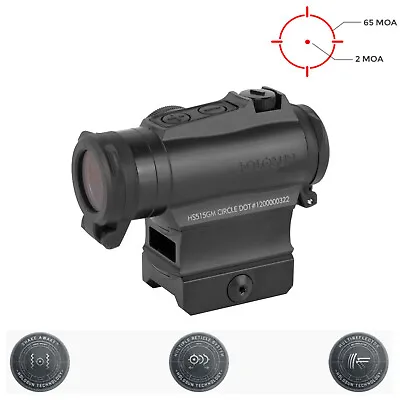 Holosun HS515GM Micro Optical Red Dot Sight 65MOA 1MOA Killflash QD Mount 1/3 • $319.99