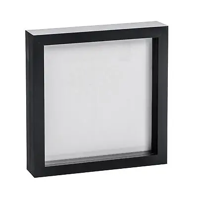 3D Box Photo Frame Standing Hanging Craft Shadow Picture Frames 8 X 8  Black • £9