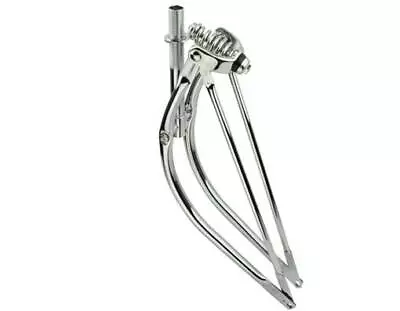 Genuine Vintage Lowrider 26  Steel Bent Bicycle Spring Fork 1 Inch In Chrome. • $78.99