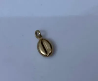 Vintage 9ct 9k Gold Delicate Very Small / Tiny Size Coffee Bean Charm Pendant • £38