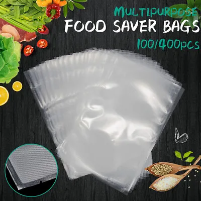 100-400 Quart Vacuum Sealer Bags 8x12 6x10 Embossed Food Saver Storage Package • $89.29