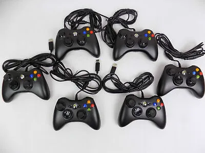 Like New Genuine Microsoft Xbox 360 / PC Black Wired Controller 100% Tested! • $44.90