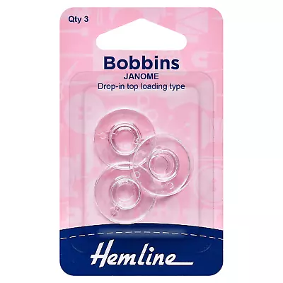 Hemline Plastic Bobbin: Janome New Home Elna Sewing Machines Quilting Craft • £3.69