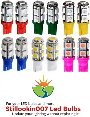 12 - Landscape Light Bulbs 6 Colors With 9LED's. Replaces 12v T5 Malibu Bulbs • $23.94