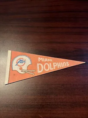Miami Dolphins Vintage 1980's 9-Inch Felt Football Mini-Pennant • $10.97