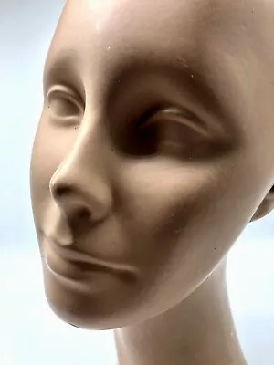 $64.95 • Buy Vintage Female Mannequin Head Hat Wig Form Display Stand Long Neck (No Make-Up)