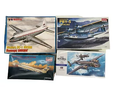 Lot Of 4 Vintage WW2 Plastic Model Plane Aircrafts Airplane Kits Old 1:72 #308 • $55
